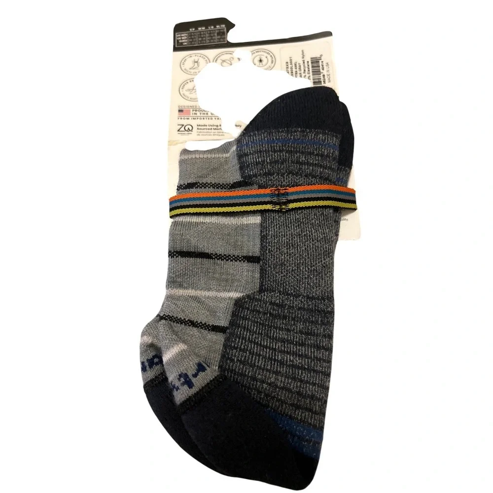 Smartwool Hike Ankle Socks Women S Gray New Light Cushion Merino Wool Striped